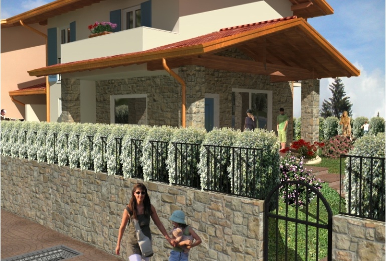 DEM22 Villa independente con ampi porticati e giardino a Paratico, Lago d'Iseo