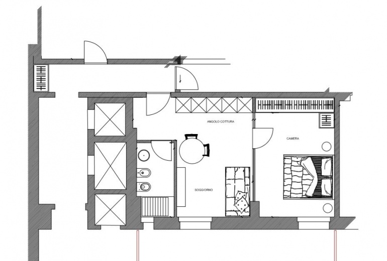 DYK016. Bilocale con ampio balcone completamente ristrutturato in zona Centrale