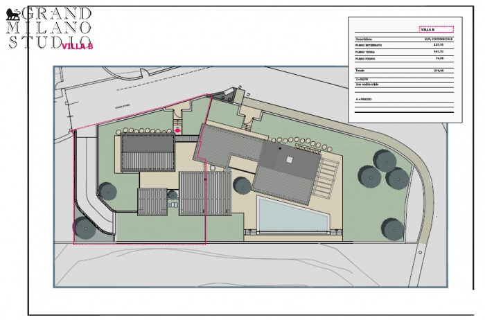 DEM23 Villa di nuova costruzione con vista panoramica a Predore, lago d'Iseo